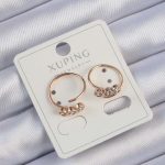 Xuping Rose Renk Zirkon Taşlı Su Yolu Küpe - Vipsepet