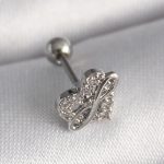 316L Çelik Gümüş Renk Zirkon Taşlı Sonsuzluk Detay Tragus Piercing - Vipsepet