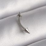 316L Çelik Gümüş Renk Çivi Model Piercing - Vipsepet