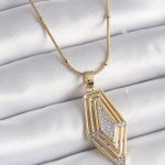 316L Çelik Gold Renk Zirkon Taşlı Vintage Model Kadın Kolye - Vipsepet
