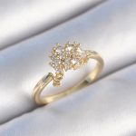 Pirinç Gold Renk Zirkon Taşlı Kadın Yüzük - Vipsepet