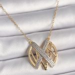 316L Çelik Gold Renk Zirkon Taşlı Vintage Model Kadın Kolye - Vipsepet