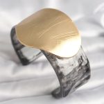 Siyah Mermer Desen Akrilik Plastik Gold Daire Plaka Model Vintage Kadın Bilezik - Vipsepet