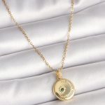 316L Çelik Gold Renk Zincir Zirkon Taş İşlemeli Hilal Yıldız İşlemeli Madalyon Model Kadın Kolye - Vipsepet
