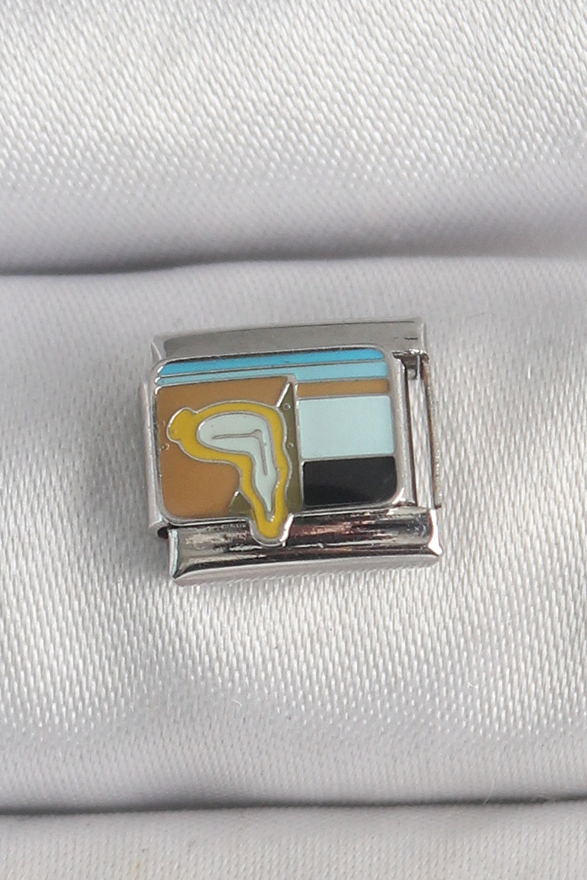 1747670013-bc1394 316L Çelik Gümüş Renk Renkli Portre Model Nomination Charm - Vipsepet - Görsel 1