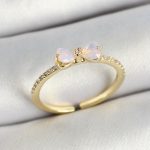 Pirinç Fiyonk Figürlü Zirkon Taşlı Gold Renk Ayarlanabilir Kadın Yüzük - Vipsepet