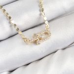 Pirinç Zirkon Taşlı Tifany Model Ezme Zincir Gold Renk Kadın Kolye - Vipsepet