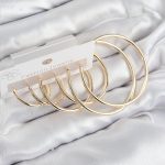 Pirinç Halka Model Gold Renk Kadın Set Küpe - Vipsepet