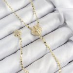 Pirinç Zirkon Taşlı Ezme Zincirli Madalyon Model Gold Renk Y Kolye - Vipsepet