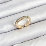 Pirinç Gold Renk Sıralı Zirkon Taşlı Kutup Yıldızı Model Kadın Yüzük - Vipsepet