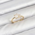 Pirinç Gold Renk Zirkon Taşlı Kadın Yüzük - Vipsepet