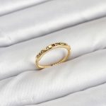 Pirinç Gold Renk Renkli Zirkon Taşlı Kadın Yüzük - Vipsepet