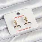 Pirinç Gold Renk Yıldız Kadın Küpe - Vipsepet