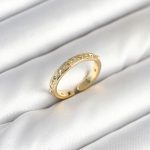 Pirinç Gold Renk Zirkon Taşlı Kadın Yüzük - Vipsepet