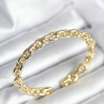 Zincir Model Gold Renk Pirinç Kadın Bileklik - Vipsepet