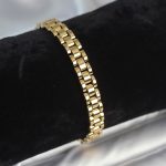 316L Çelik Gold Renk 7 mm Kalınlık Erkek Bileklik - Vipsepet