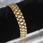 316L Çelik Gold Renk 12 mm Kalınlık Erkek Bileklik - Vipsepet