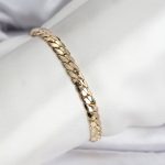14K Gold Renk Kaplama Ezme Zincir Model Kadın Bileklik - Vipsepet
