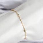 14K Gold Renk Kaplama Topçuklu Model CM Kadın Bileklik - Vipsepet
