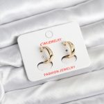 14K Gold Renk Kaplama CM Kadın Küpe - Vipsepet