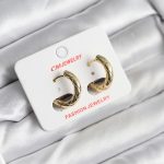 14K Gold Renk Kaplama CM Kadın Küpe - Vipsepet
