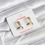 14K Gold Renk Kaplama CM Kadın Küpe - Vipsepet