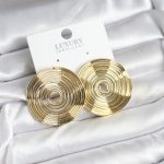 Pirinç Gold Renk Circle Model Kadın Küpe - Vipsepet