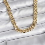 14K Gold Renk Kaplama Kalın Zincir Model CM Kadın Kolye - Vipsepet