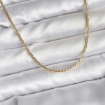 14K Gold Renk Kaplama İnce Zincir Model CM Kadın Kolye - Vipsepet