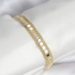 316L Çelik Gold Renk Pullu Zincir Model Kadın Bileklik - Vipsepet