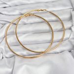 316L Çelik Gold Renk 75 mm Halka Küpe - Vipsepet