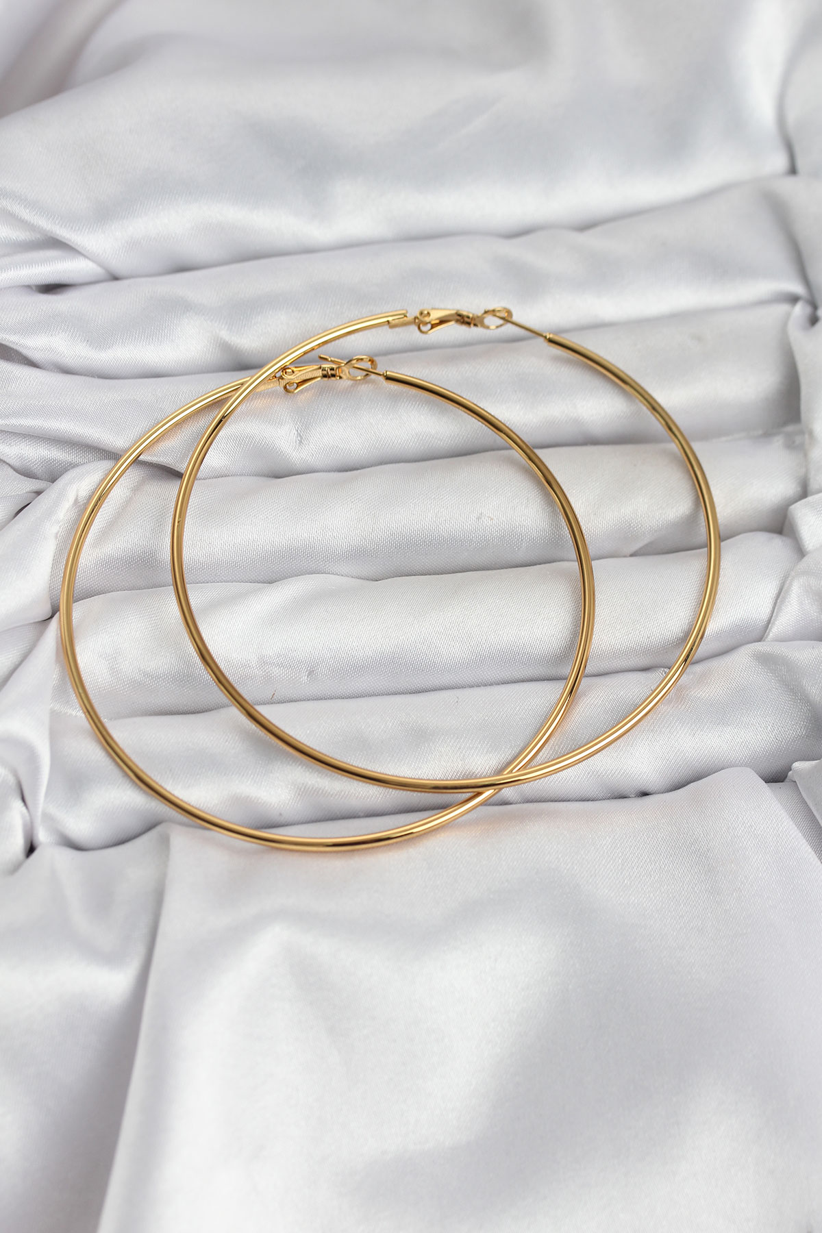 1765821493-bkp11510 316L Çelik Gold Renk 75 mm Halka Küpe - Vipsepet - Görsel 1