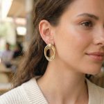 Pirinç Gold Renk Damla Model Vintage Kadın Küpe - Vipsepet