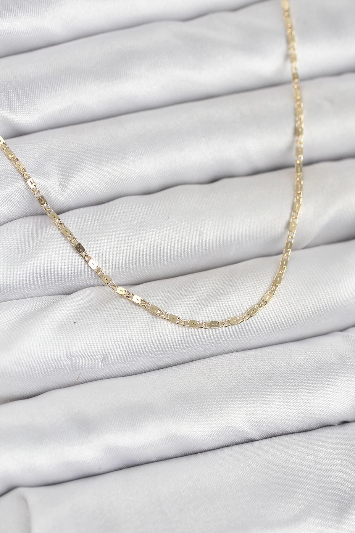 1770128246-bko10933 CM 14K Gold Renk Ezme Zincir Model 60 cm Kadın Kolye - Vipsepet - Görsel 1