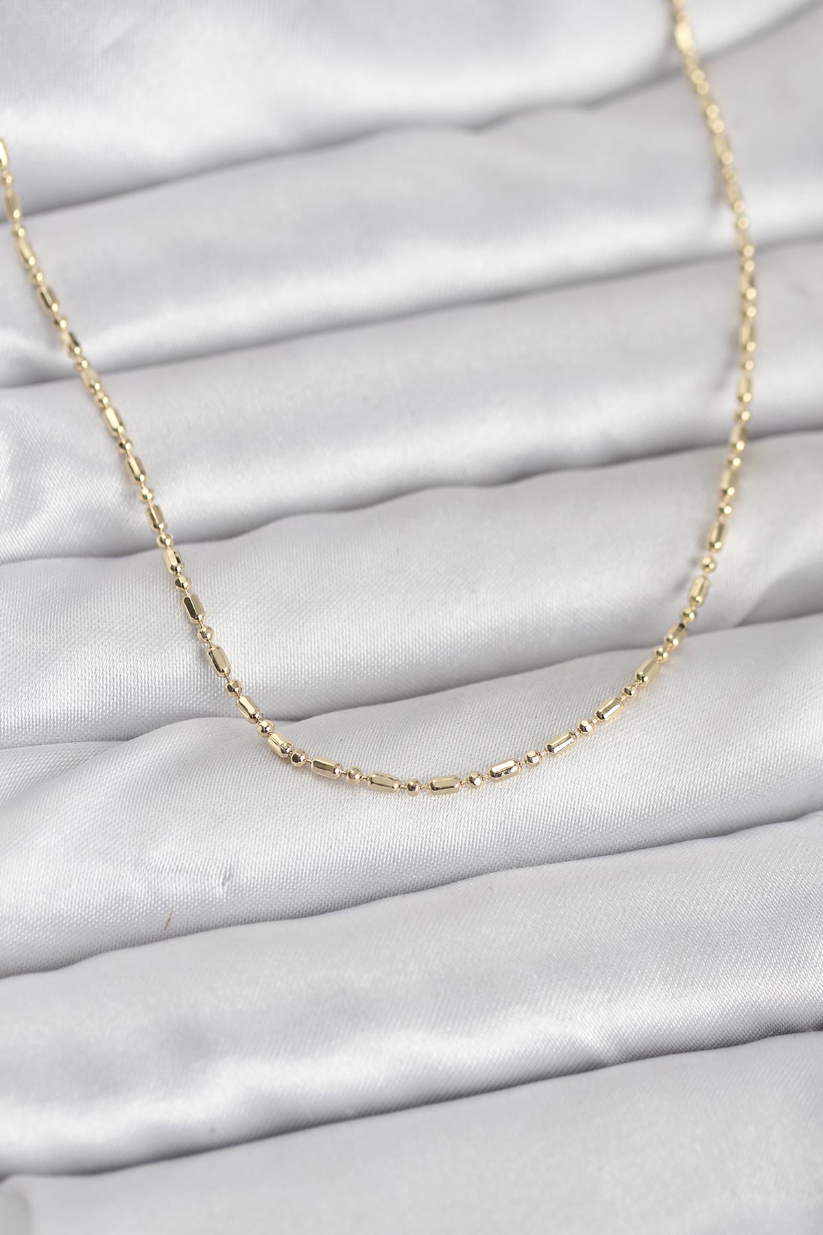 1770128293-bko10938 CM 14K Gold Renk Zincirli 60 cm Kadın Kolye - Vipsepet - Görsel 1