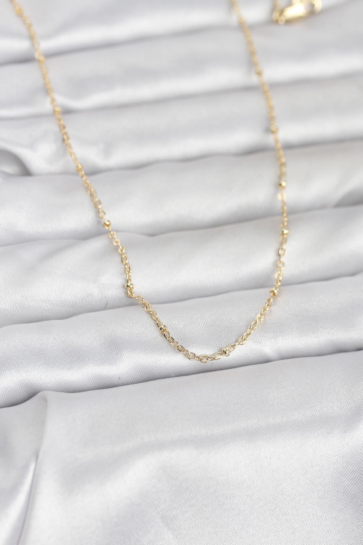 1770128457-bko10950 CM 14K Gold Renk Burgu Model 60 cm Kadın Kolye - Vipsepet - Görsel 1