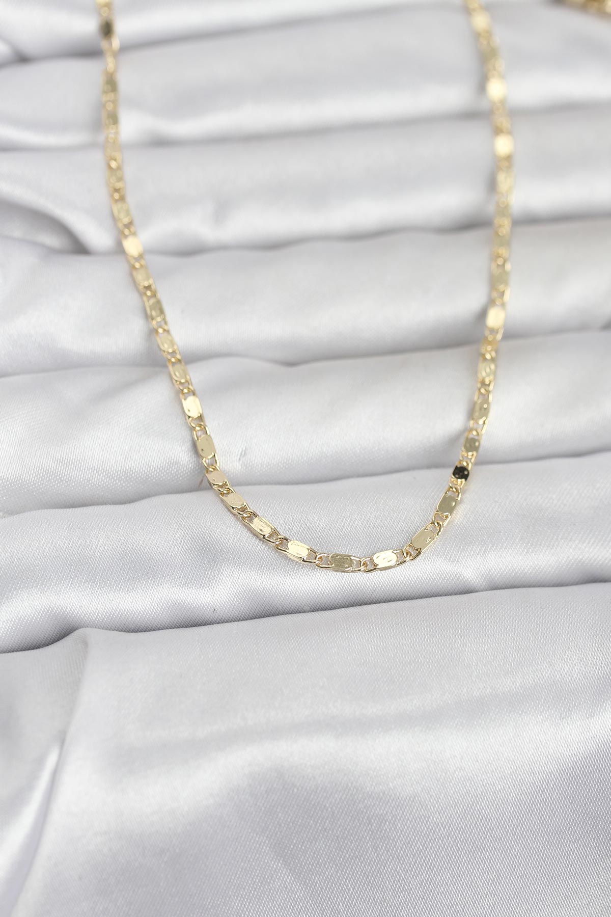 1770128626-bko10964 CM 14K Gold Renk Ezme Zincir 60 cm Kadın Kolye - Vipsepet - Görsel 1