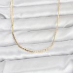 CM 14K Gold Renk Yassı Zincir Model 60 cm Kadın Kolye - Vipsepet