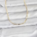 CM 14K Gold Renk Lazerli Yassı Model Zincirli 60 cm Kadın Kolye - Vipsepet