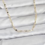 CM 14K Gold Renk Yassı Gemici Zincir Model 60 cm Kadın Kolye - Vipsepet