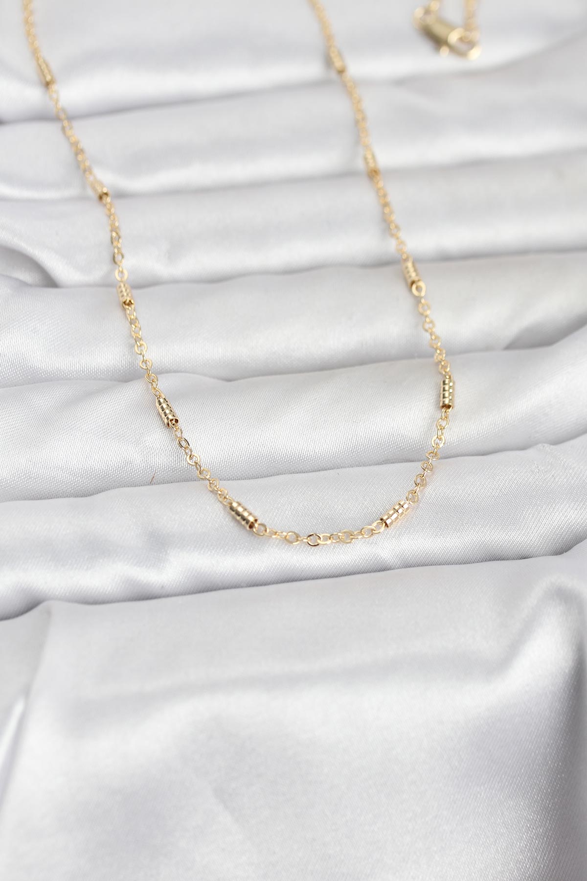 1770128717-bko10973 CM 14K Gold Renk Bar Zincir Model 60 cm Kadın Kolye - Vipsepet - Görsel 1
