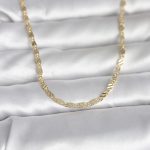 CM 14K Gold Renk Çizgi Lazer Model 60 cm Kadın Kolye - Vipsepet