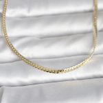 CM 14K Gold Renk Yassı Zincir Model 45 cm Kadın Kolye - Vipsepet