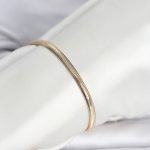 CM 14K Gold Renk Yassı Yılan Zincir Model Kadın Bileklik - Vipsepet