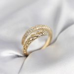 Gold Renk Zirkon Taşlı Sarmal Kadın Yüzük - Vipsepet