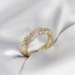Zirkon Taşlı Puntalı Gold Renk Kadın Yüzük - Vipsepet