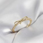 Fiyonk Model Zirkon Taşlı Gold Renk Kadın Yüzük - Vipsepet