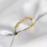 Zirkon Taşlı Pirinç Gold Renk Kadın Yüzük - Vipsepet