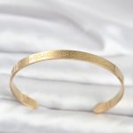 316L Çelik Gold Renk Ayetel Kürsi Yazılı Bileklik - Vipsepet