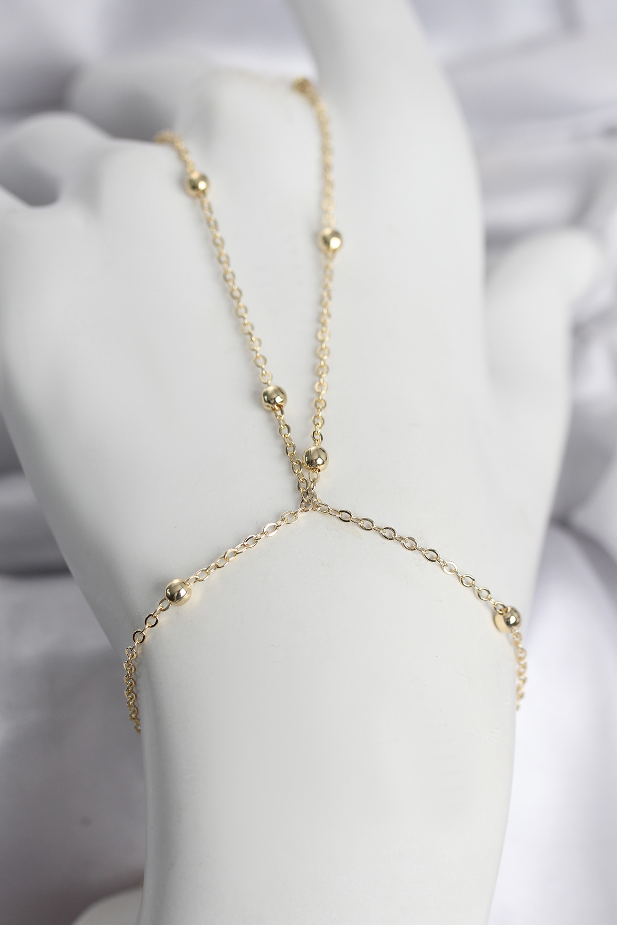 1775055658-sn742 316L Çelik Gold Renk Top Zincirli Kadın Şahmeran - Vipsepet - Görsel 1